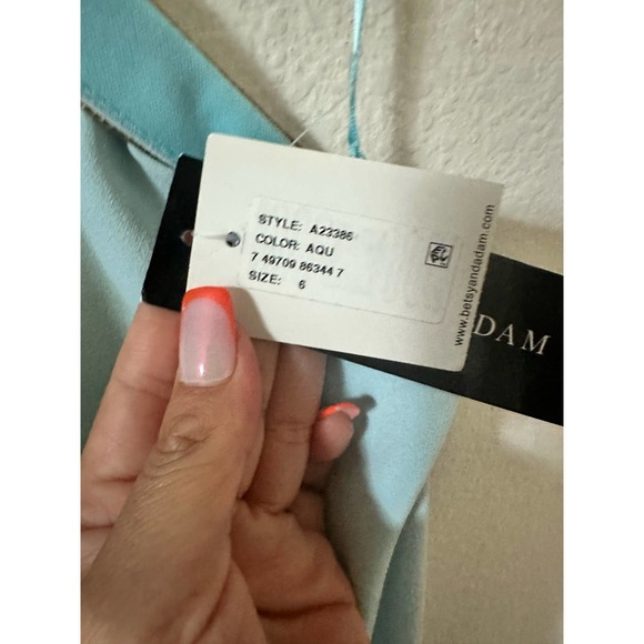 Crystal Crossed Straps Dress with Cowl Back Betsy and Adam NWT - Picture 10 of 15